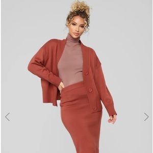 This Is Me Skirt Set - Rust